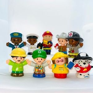 Fisher-price Little People Set of 9 Career Characters or characters W/ Hats